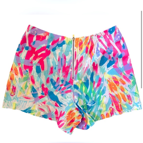 Lilly Pulitzer size 2 high waisted shorts with zipper back sparkling sands. - Picture 3 of 5